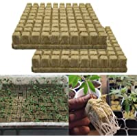 50 Piezas de Cubo de Lana de Roca Lana de Roca Alfombra de Cultivo de Lana de Roca Medios de Cultivo hidropónico Medio…